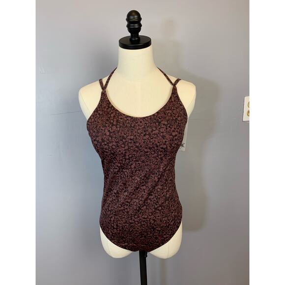 NWT Athleta One Piece Keyhole Swimuit Floral Camo Medium - Picture 3 of 16